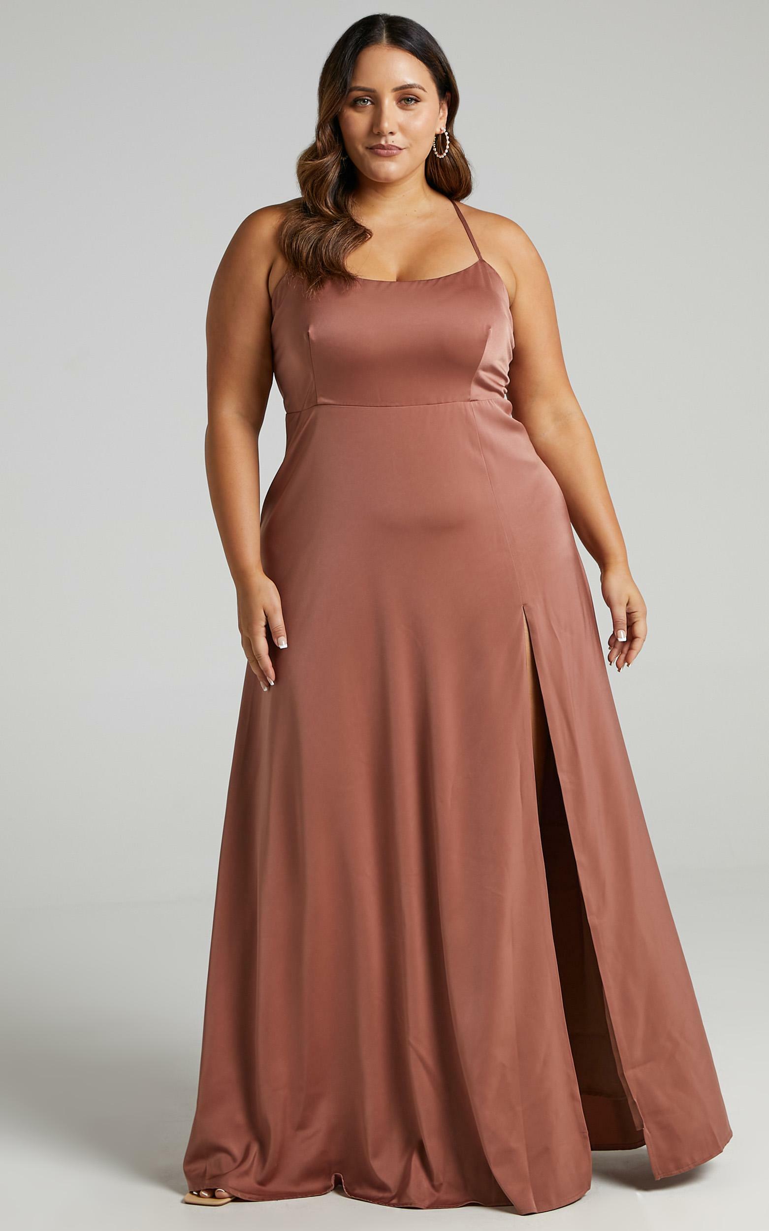 dusty rose plus size dress