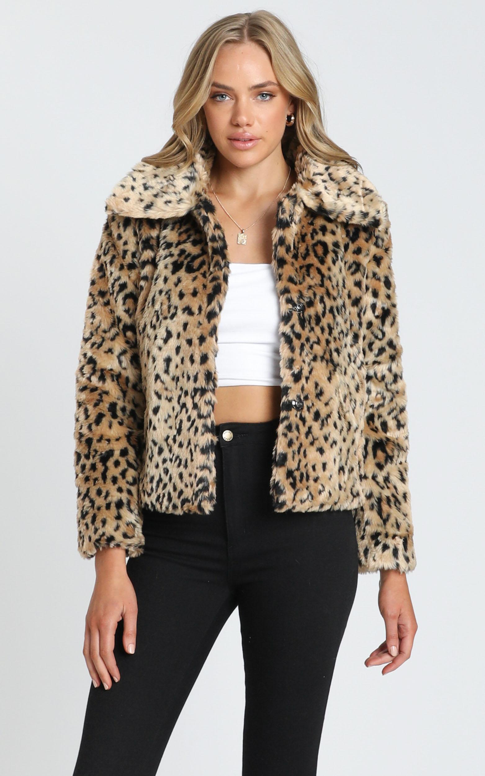 leopard fur jacket