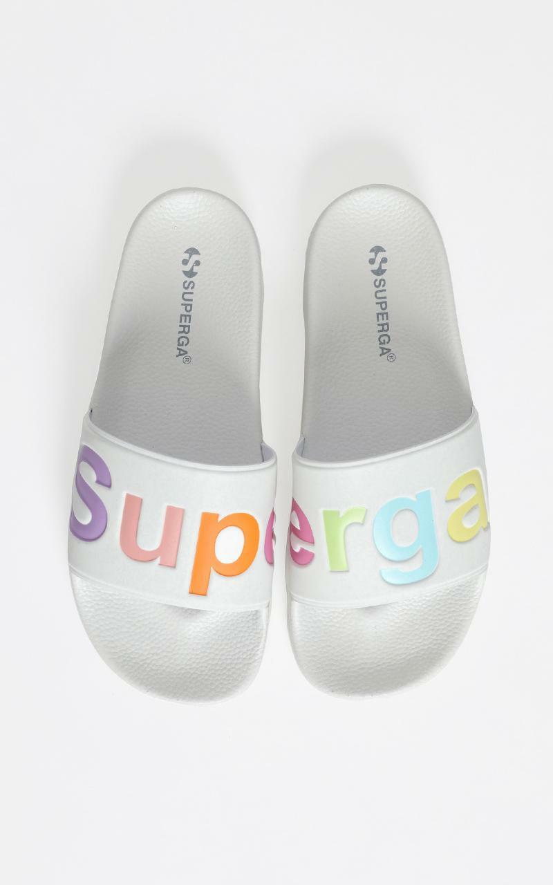 superga white slides