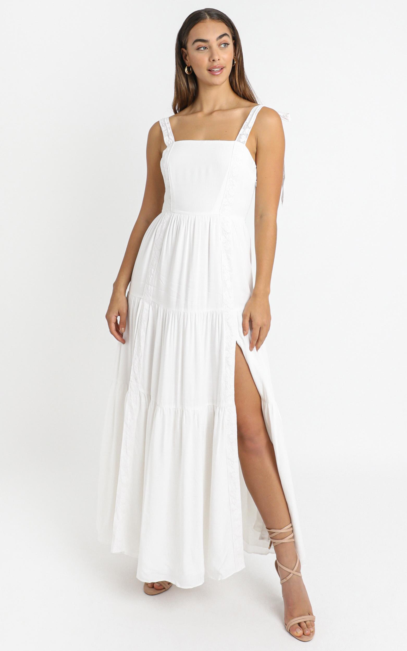 Afternoon Stroll Maxi Dress in White | Showpo