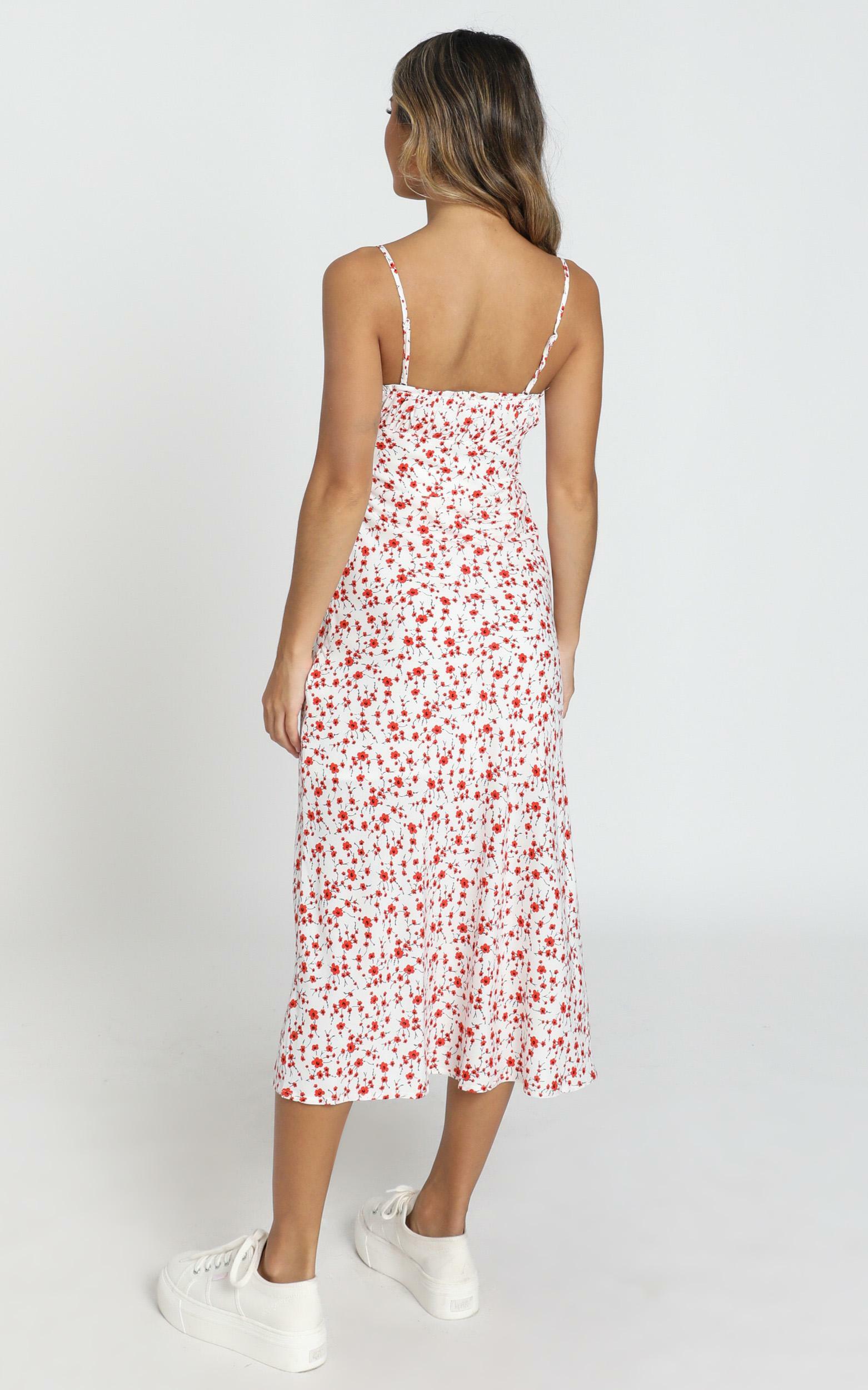 Rushing Back Dress in Red Floral | Showpo USA