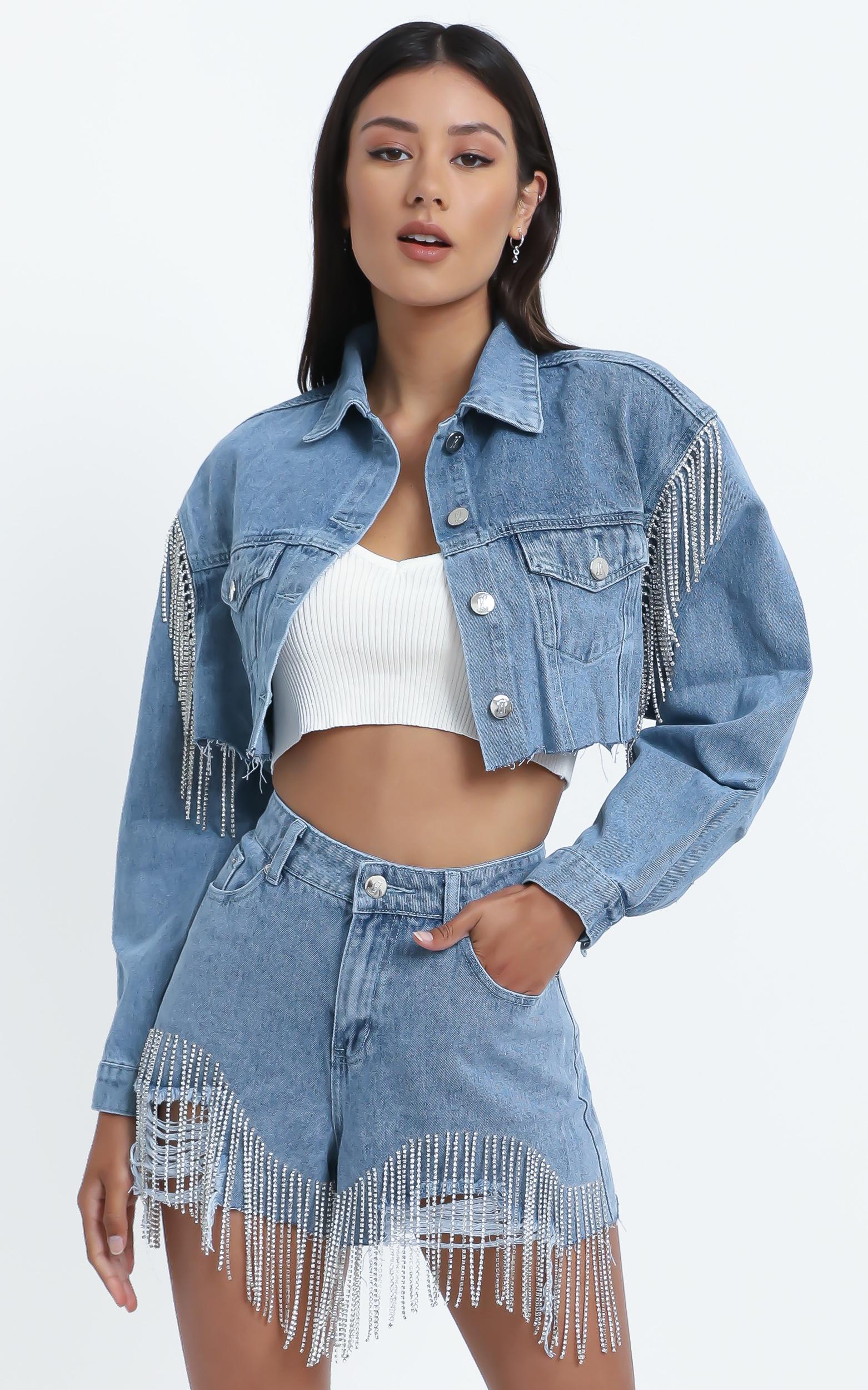 diamante denim jacket