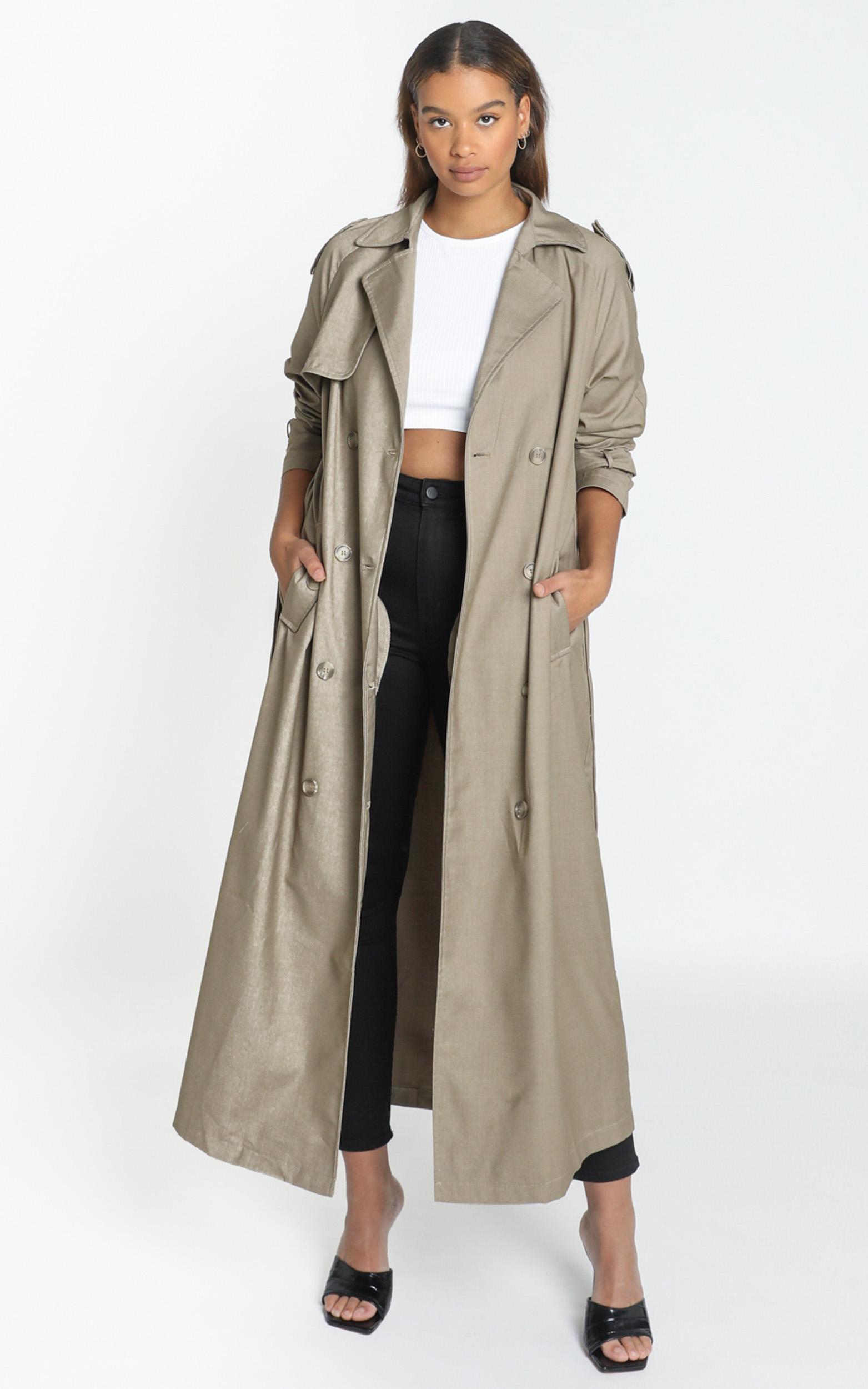 beige maxi coat