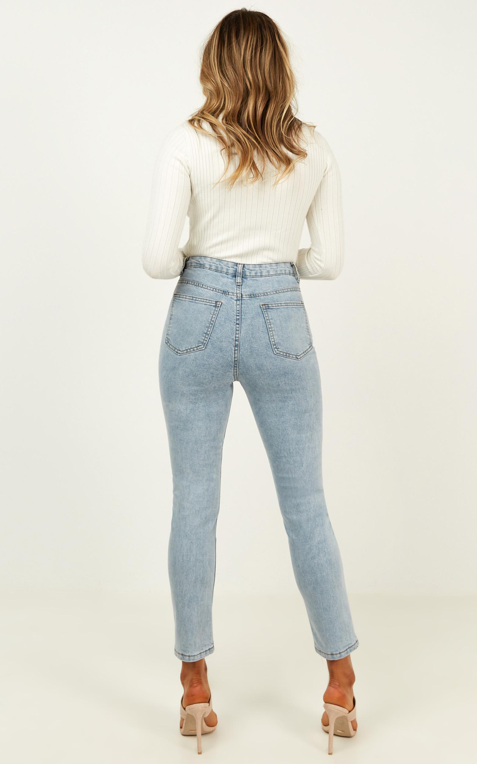 Jessie Jeans In Light Blue Denim Light Blue Denim | Showpo