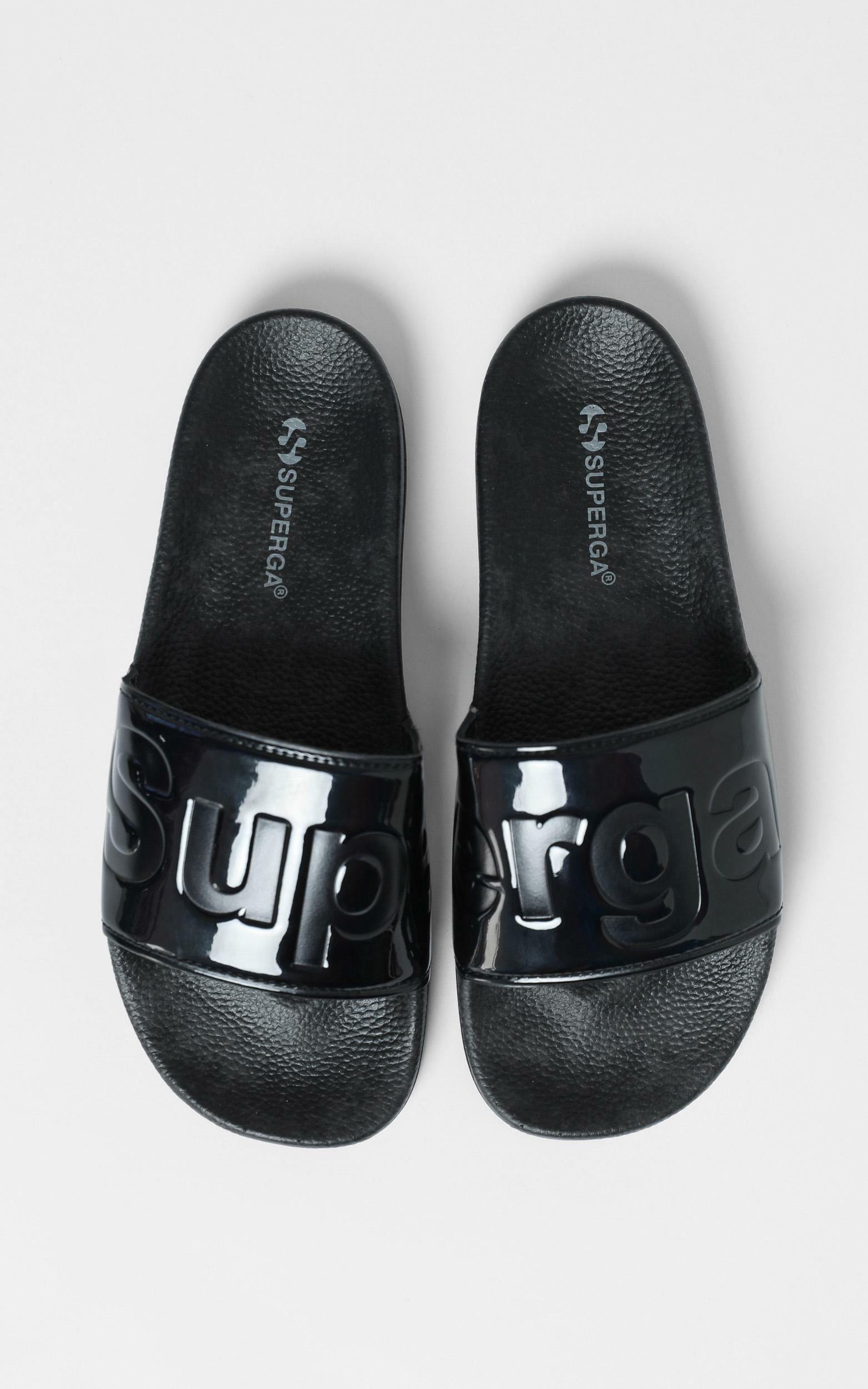 superga slides black