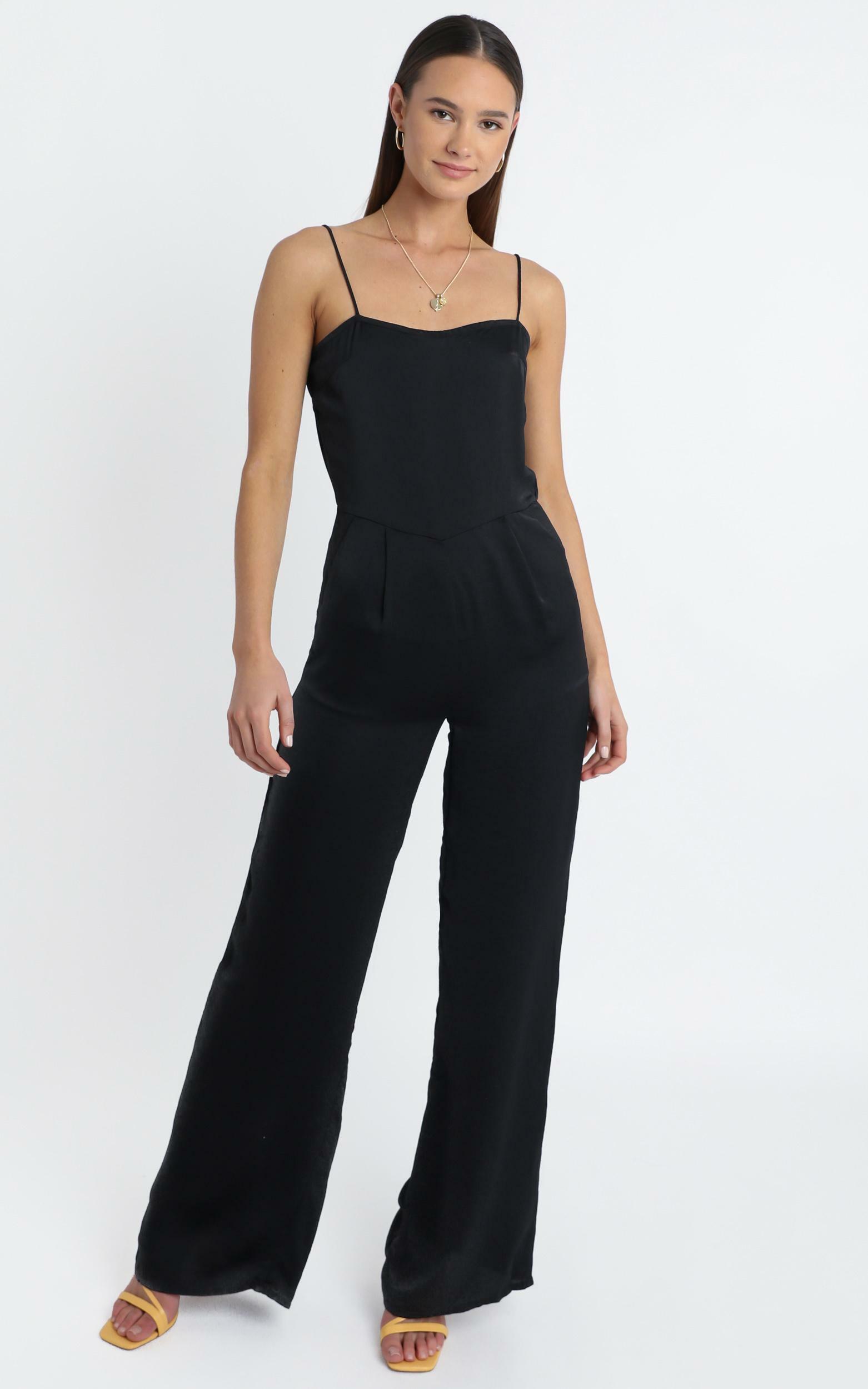 showpo black jumpsuit