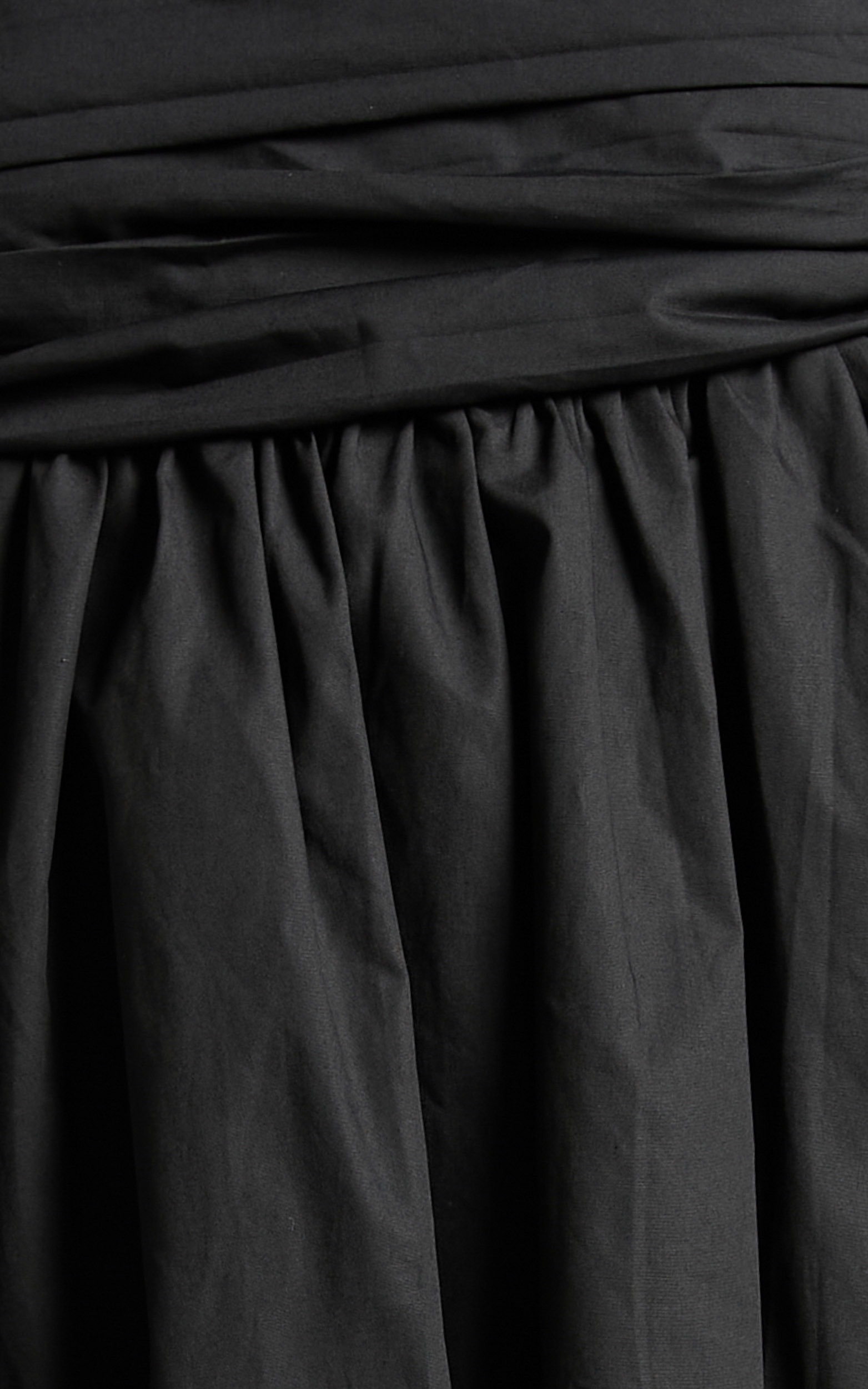 Melony Mini Dress - Cotton Poplin Puff Sleeve Dress in Black | Showpo USA
