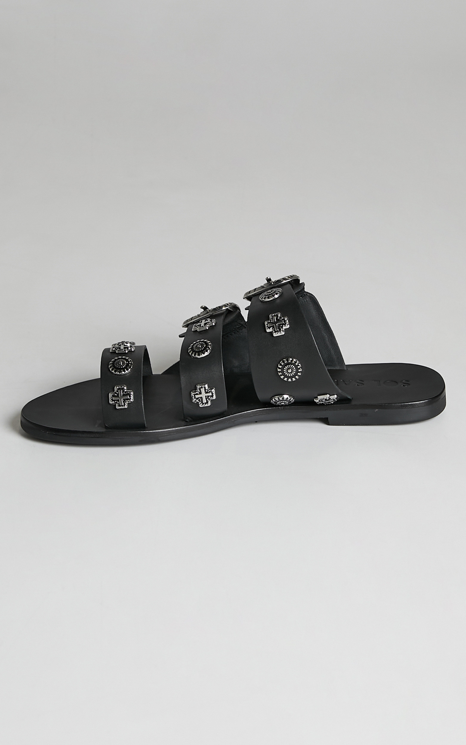 Sol Sana - Eastwood Slide Sandals in Black | Showpo
