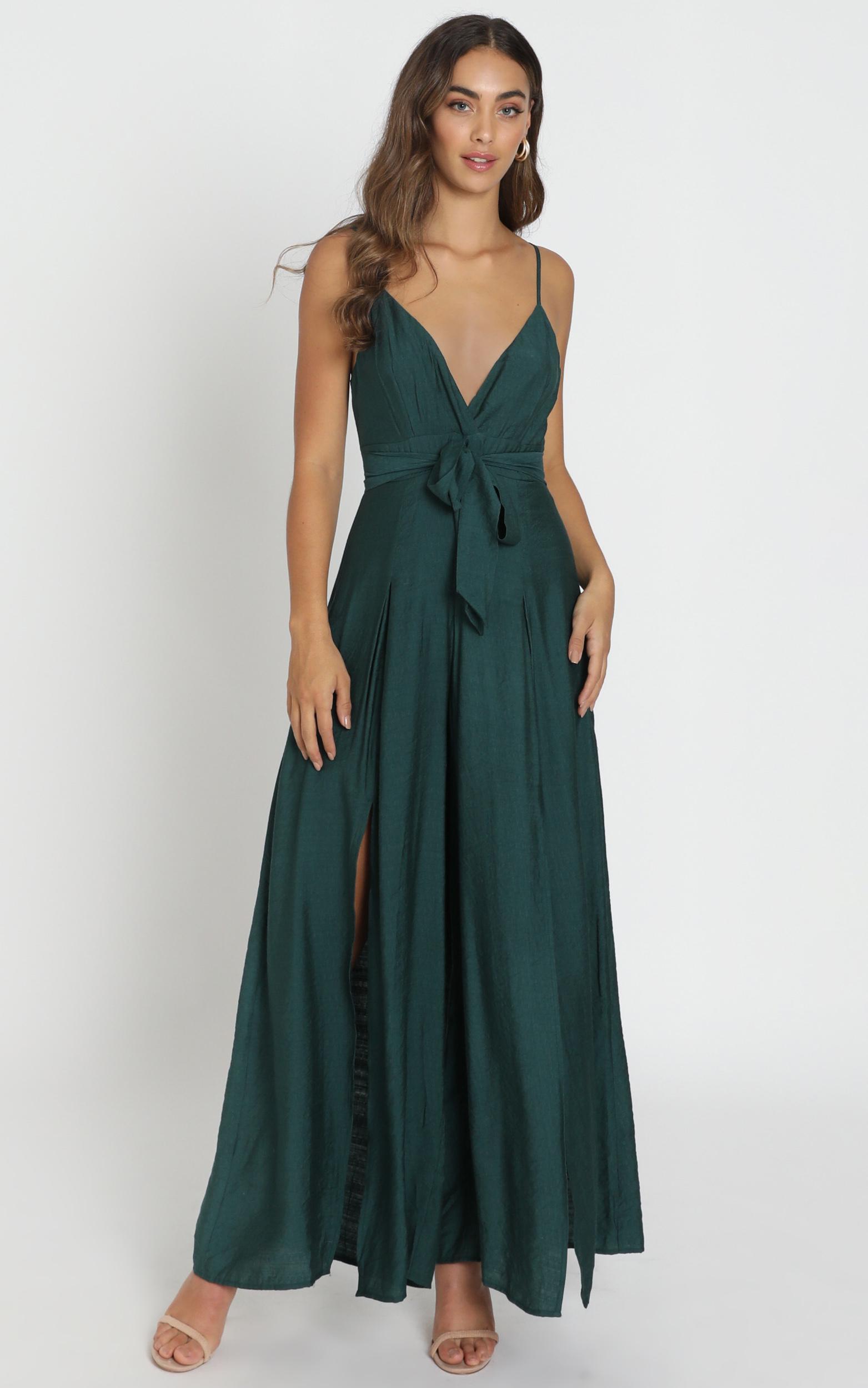 forest green jumpsuit