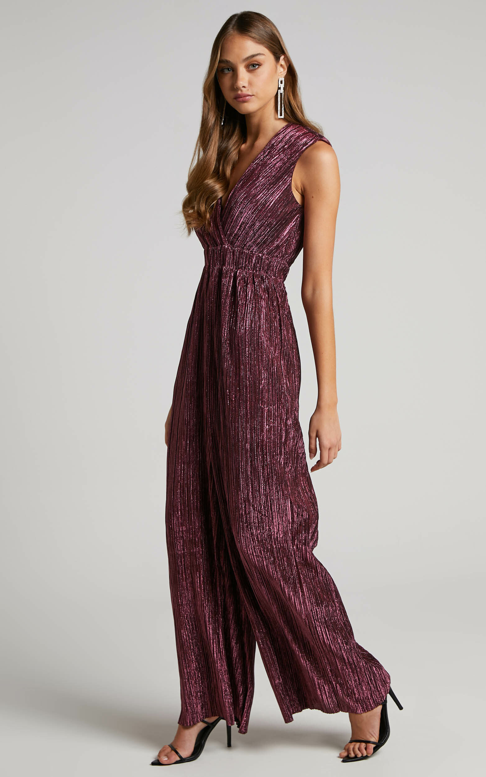 plum velvet jumpsuit